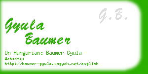 gyula baumer business card